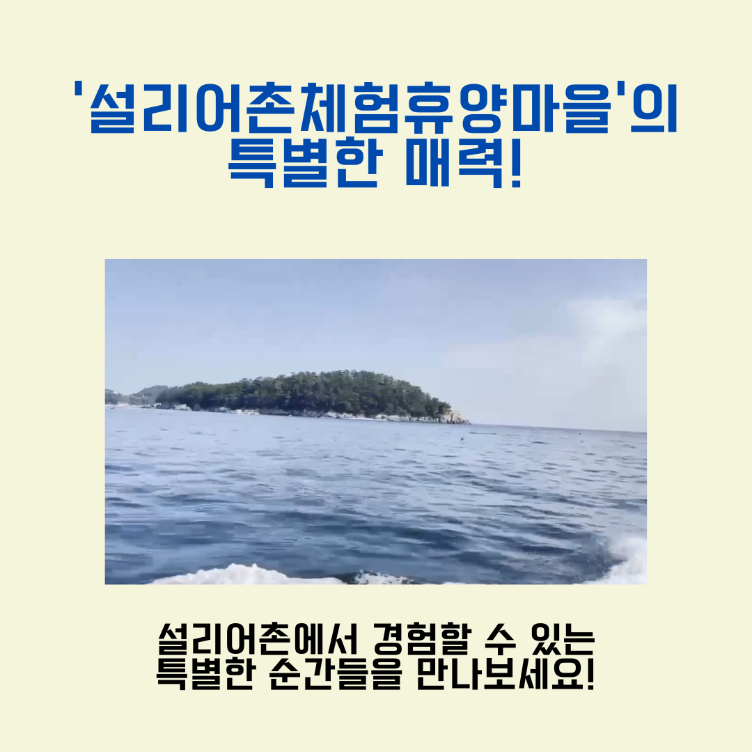[2024어촌관광 스마터즈] 설리어촌체험휴양마을의 특별한  매력