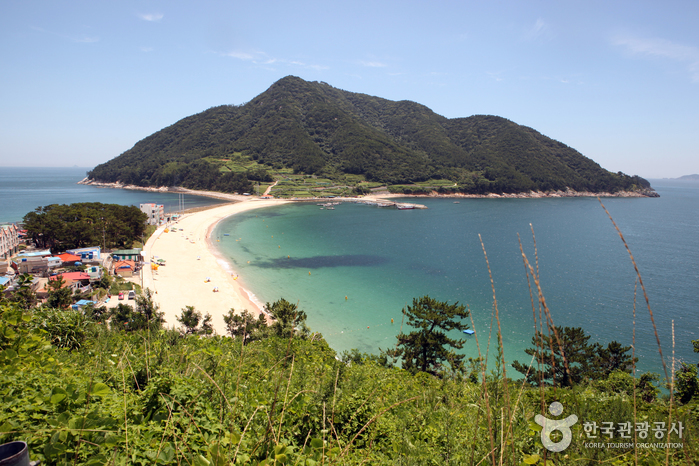 비진도산호빛해변