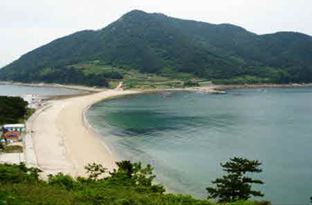 비진도산호빛해변
